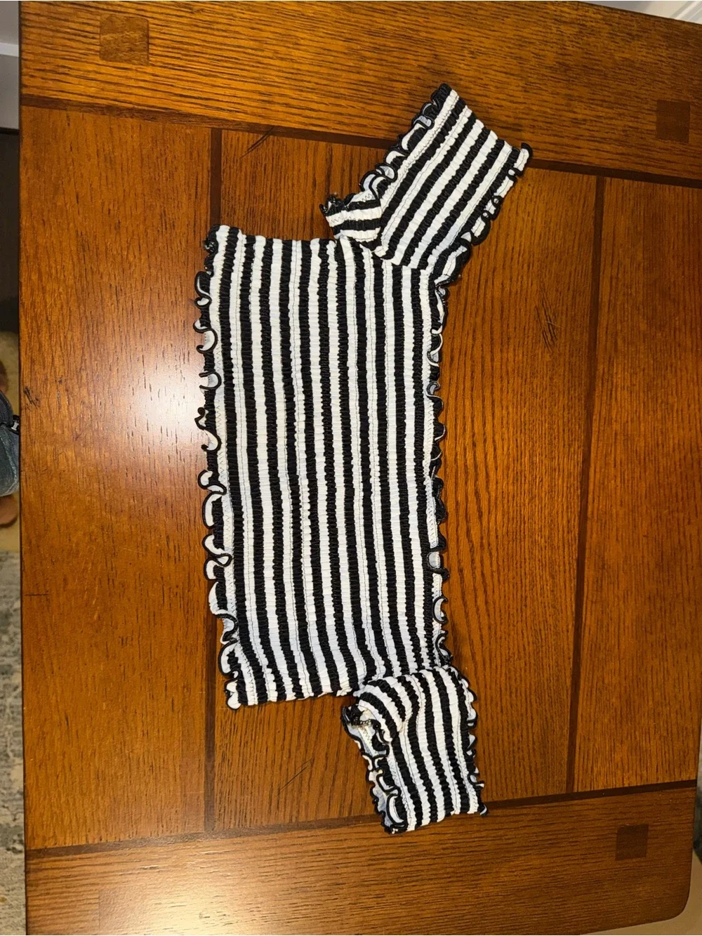 PINK Victoria's Secret Black & White Striped Kids Skort